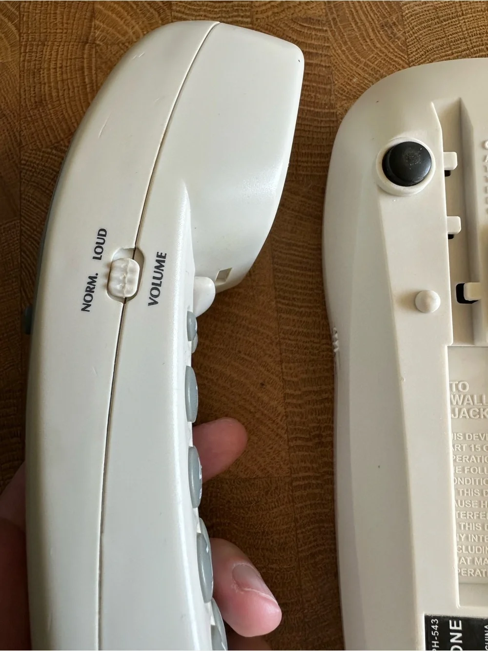 Vintage Durabrand PH-543 White Caller ID Trim Phone Corded Wall Desk Landline
